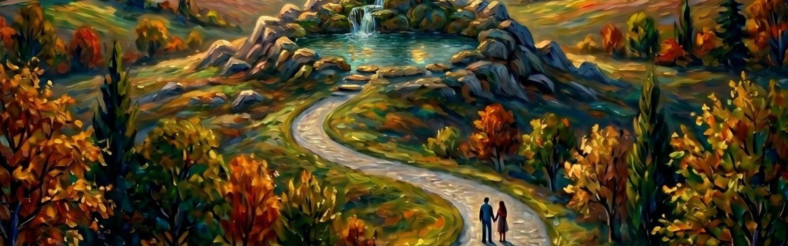 Calm mountain water at dawn